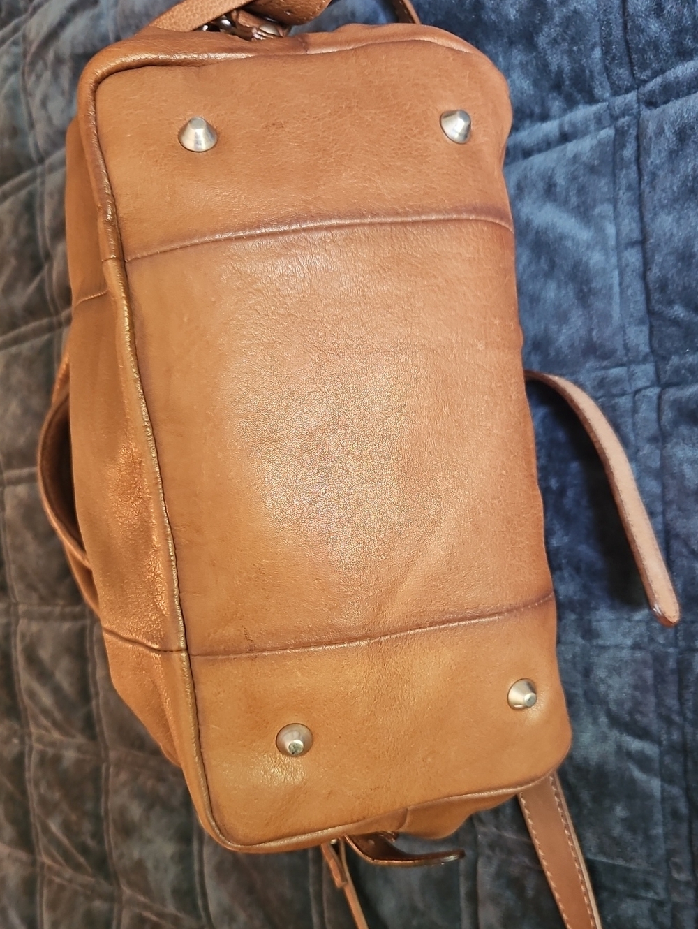 We The Free Baby Emerson Leather Bag | Saddle Brown Crossbody Satchel - Picture 7 of 13